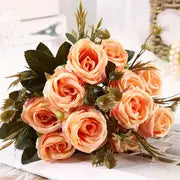 Artificial Rose Wedding Bouquet for Home Decoration