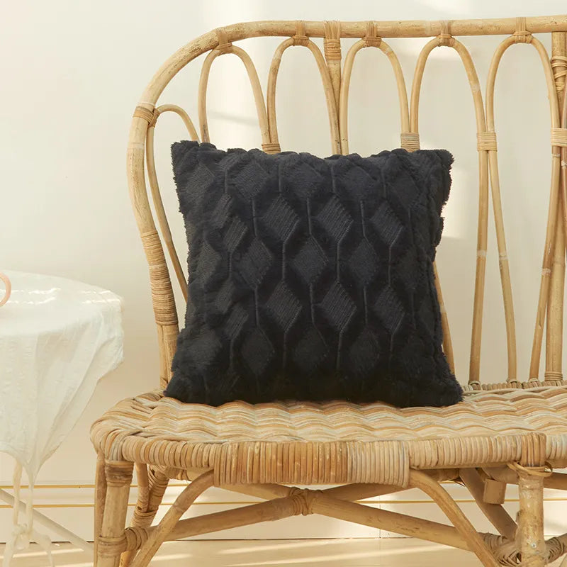 Fur Pillow Cover for Sofa Decoration