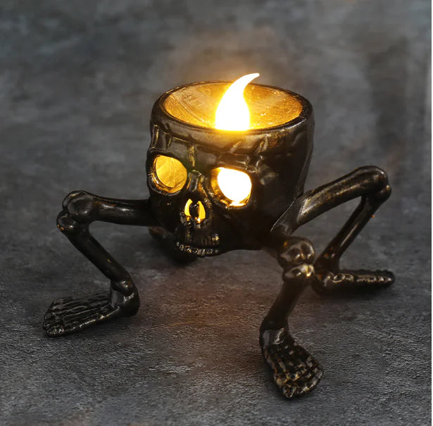 Halloween Skull LED Candle Lantern for Home Decoration