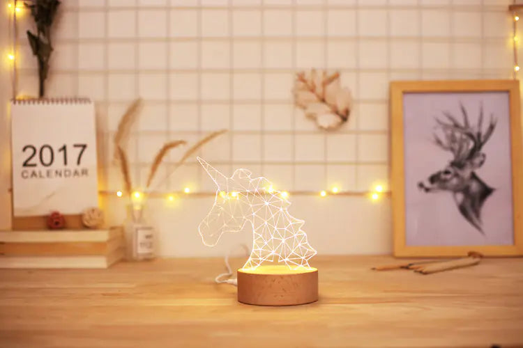 Unicorn Night Light - Bedroom Table Lamp