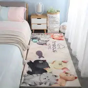 Modern Minimalist Faux Cashmere Bedroom Rug