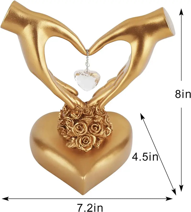 Golden Family Love Decoration Statue for Home Romance