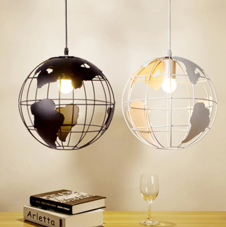 Industrial Vintage Globe Pendant Light for Dining Room
