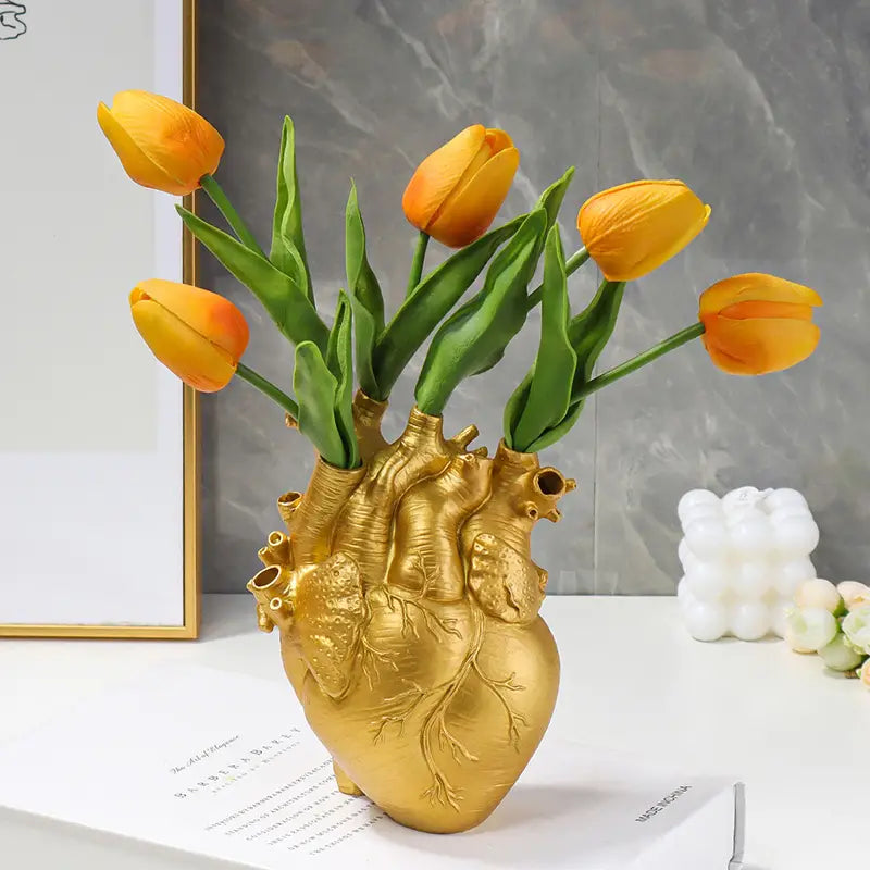 Heart-Shaped Vase for Creative Flower Pot Decoration