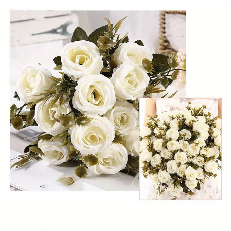 Artificial Rose Wedding Bouquet for Home Decoration