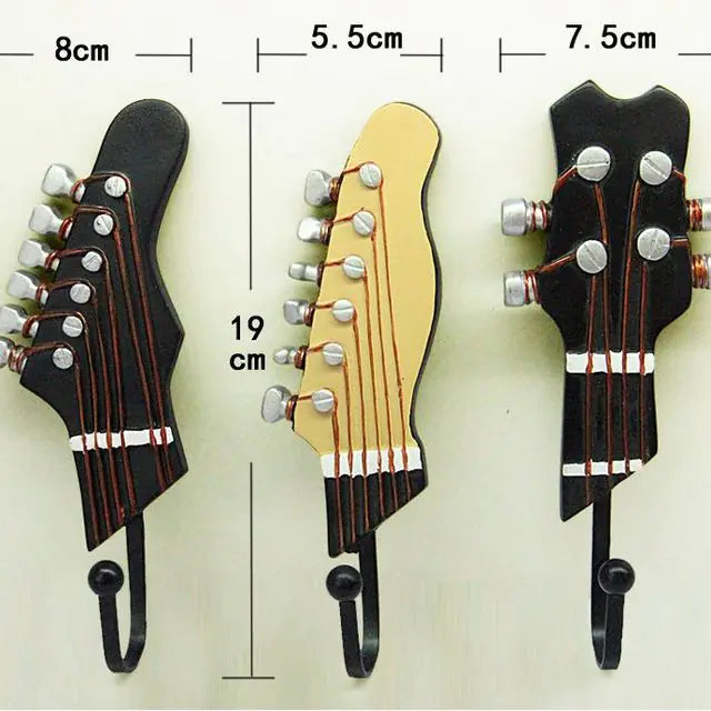 Guitar Head Hooks for Home Decoration and Storage
