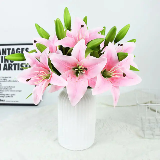Wedding Home Decoration with Simulation Lily Flowers