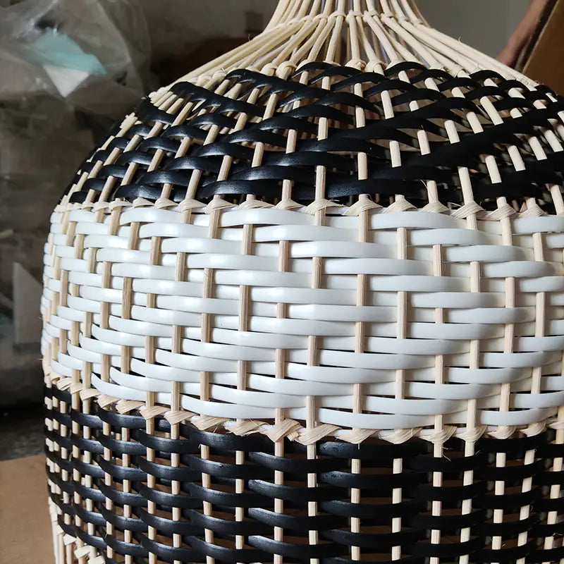 Vintage Rattan Pendant Lamp for Dining Room Decor