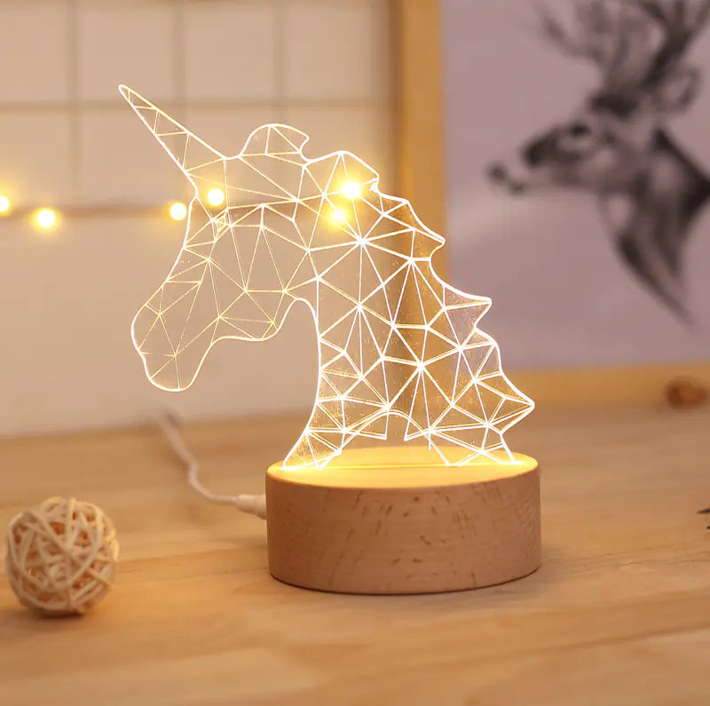 Unicorn Night Light - Bedroom Table Lamp