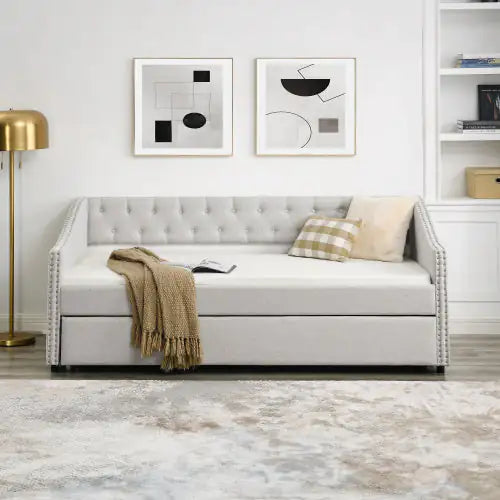 The Double Sofa Bed Has A Double Roller Upholstered Tufted Sofa Bed Unavailable Platforms- Temu