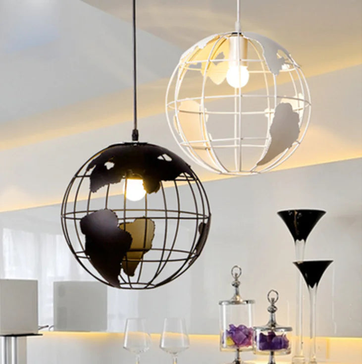 Industrial Vintage Globe Pendant Light for Dining Room