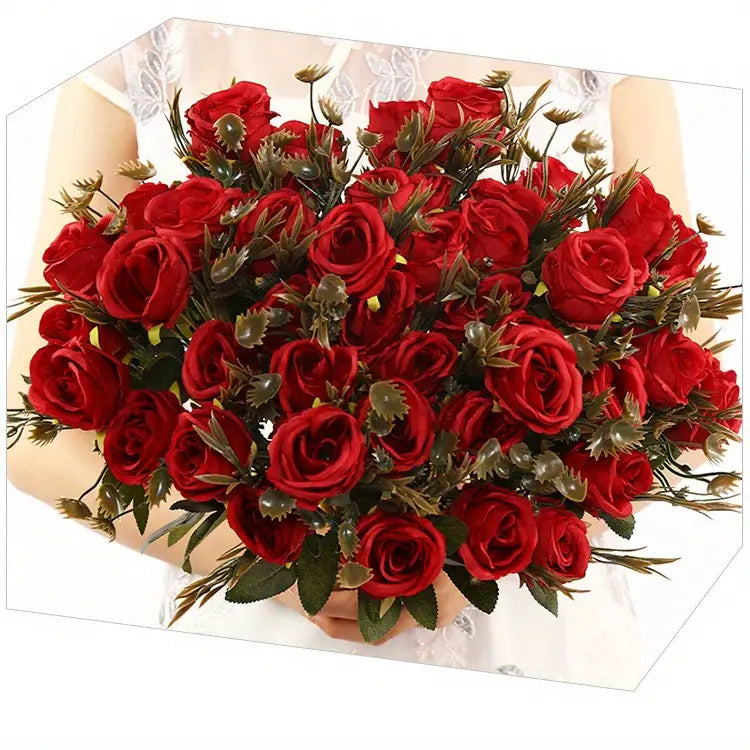 Artificial Rose Wedding Bouquet for Home Decoration