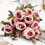 Artificial Rose Wedding Bouquet for Home Decoration