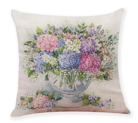 Floral Print Cushion Covers for Home Decoration